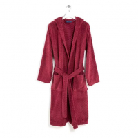 Caleffi Mermaid Bordeaux Hooded Bathrobe