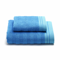 Caleffi Set of Cotton Bluette Towels  - 2 Stücke