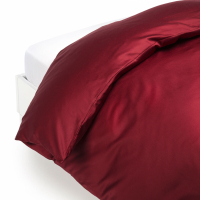 Caleffi Satin Burgundy Duvet Cover - King size bed