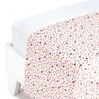 Caleffi Polka Dot Coral Cotton Flat Sheet - Single size