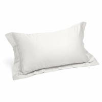 Caleffi Set of Satin Plain Cream Pillowcases  - 2 Stücke