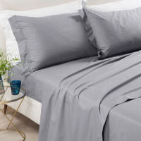 Caleffi Percalle Gray Sheet Set - King size bed, 4 Stücke