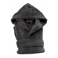 Caleffi Stripe Anthracite Hooded Bathrobe