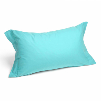 Caleffi Set of Plain Turquoise Flannel Pillowcases  - 2 Stücke