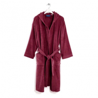 Caleffi Minorca Bordeaux Hooded Bathrobe