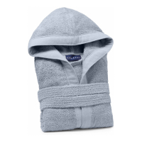 Caleffi Soft Light Blue Hooded Bathrobe