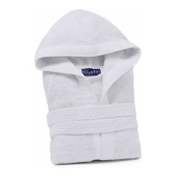 Caleffi Soft White Hooded Bathrobe