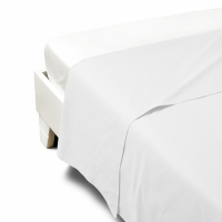 Caleffi Percalle White Flat Sheet - King size bed