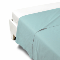 Caleffi Percalle Aqua Flat Sheet - King size bed