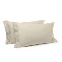 Caleffi Set of Percalle Natural Pillowcases  - 2 Stücke