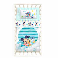 Caleffi Mickey&Pluto Quilt With Cot Bumper  - Baby size 2 Stücke