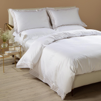 Caleffi Melodie Natural Bed Linen Set  - King size bed, 4 Stücke