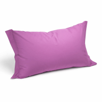 Caleffi Set of Plain Orchid Pillowcases  - 2 Stücke