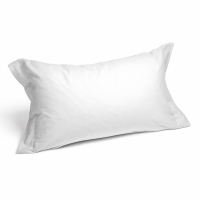 Caleffi Set of Plain White Flannel Pillowcases  - 2 Stücke