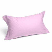 Caleffi Set of Plain Pink Flannel Pillowcases  - 2 Stücke