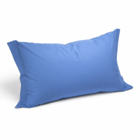 Caleffi Set of Plain Blue Pillowcases  - 2 Stücke