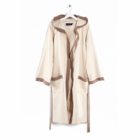 Caleffi Tecno Bicolor Natural Hooded Bathrobe