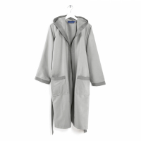 Caleffi Tecno Bicolor Silver Hooded Bathrobe