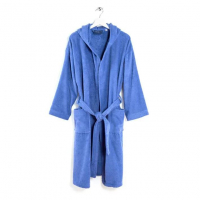 Caleffi Oceano Blue Navy Hooded Bathrobe