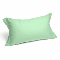 Caleffi Set of Plain Light Green Flannel Pillowcases  - 2 Stücke