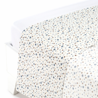 Caleffi Polka Dot Natural Cotton Flat Sheet - King size bed