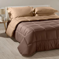 Caleffi Bicolor Moka Quilted Bedspread - Single size bed