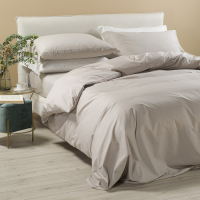 Caleffi Percalle Beige Bed Linen Set  - King size bed, 4 Stücke