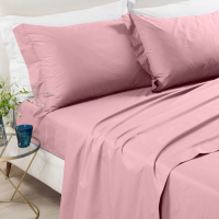 Caleffi Percalle Pink Sheet Set - King size bed, 4 Stücke