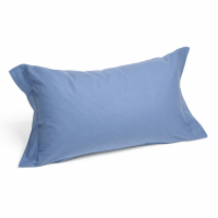 Caleffi Set of Plain Blue Flannel Pillowcases  - 2 Stücke