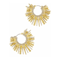 Liv Oliver Women's 'Radiant Sunburst Hoop' Earrings