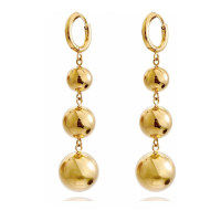 Liv Oliver Women's 'Polished Ball Drop Layered' Earrings