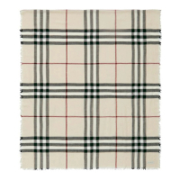 Burberry Women's 'Raw-Cut Checked' Wool Scarf