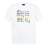 PS Paul Smith Men's 'Dripping-Effect Signature-Print' T-Shirt