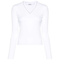 Brunello Cucinelli T-Shirt manches longues 'Monili-Chain' pour Femmes