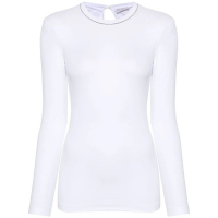 Brunello Cucinelli T-shirt 'Beaded-Trim' pour Femmes