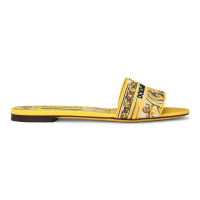 Dolce&Gabbana Women's 'Bianca Majolica-Pattern' Flat Sandals