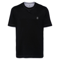 Brunello Cucinelli 'Logo-Embroidered' T-Shirt für Herren