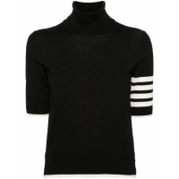 Thom Browne Women's 'Stripe-Detailing' Short-Sleeve Sweater