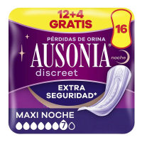 Ausonia 'Discreet' Incontinence Pads - Maxi Night 16 Pieces