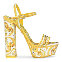 Dolce & Gabbana Women's 'Majolica-Print' Platform Sandals