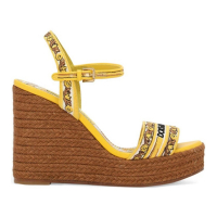 Dolce&Gabbana Women's 'Majolica-Print' Wedge Sandals