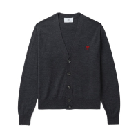 Ami Paris Cardigan 'Ami De Coeur-Embroidered' pour Hommes