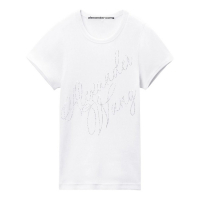 Alexander Wang 'Hotfix Cursive-Logo' T-Shirt für Damen