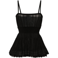 Alaïa 'Crinoline Ribbed' Ärmellose Bluse für Damen