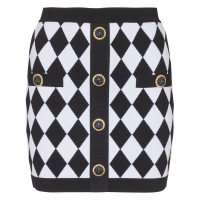 Balmain Women's 'Intarsia Diamond Pattern' Mini Skirt