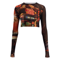 Jean Paul Gaultier Crop Top 'Pigalle Printed' pour Femmes