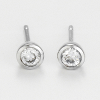 Le Diamantaire Boucles d'oreilles 'Puces Serti clos' pour Femmes