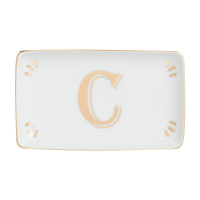 Bitossi 'Rectangular Letter C' Tablett - 10 x 16.5 cm