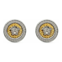 Versace Boucles d'oreilles 'Icon Crystal-Embellished Stud' pour Hommes