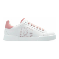 Dolce&Gabbana Women's 'Portofino Perforated-Logo' Sneakers